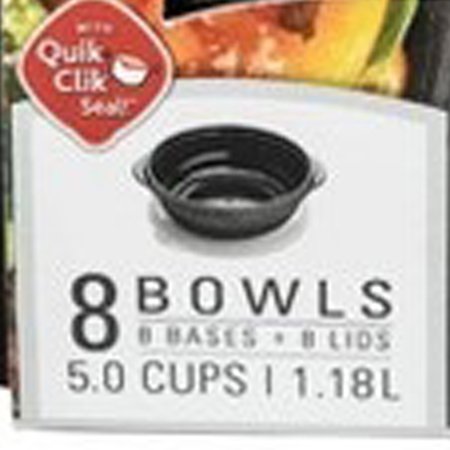 Rubbermaid Take Alongs 5 cups Black Food Container and Lid 8 pk, 8PK 2077545